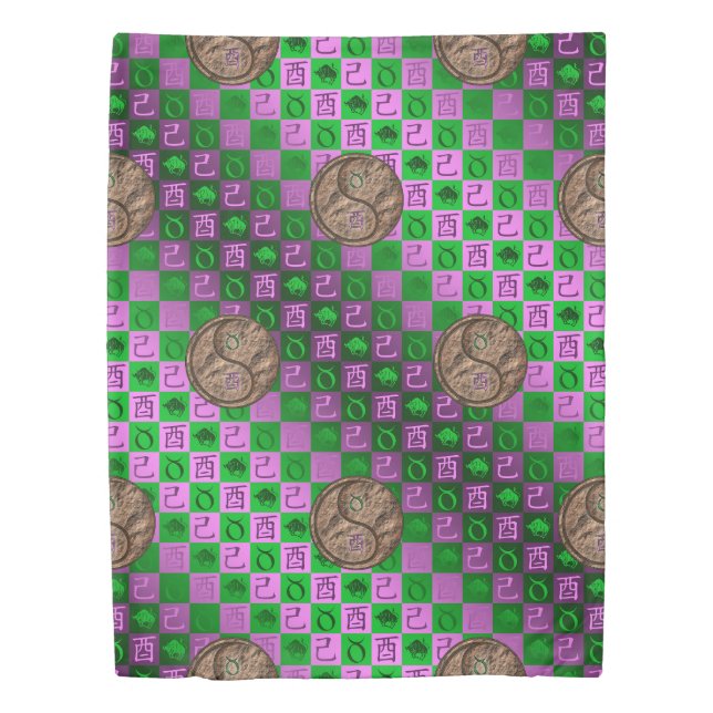 Taurus & Earth Rooster Duvet Cover (Front)