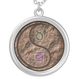 Taurus & Earth Rooster Silver Plated Necklace