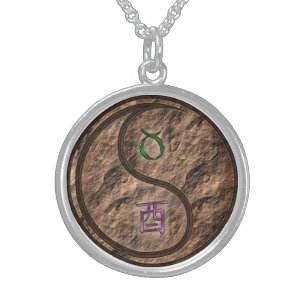 Taurus & Earth Rooster Sterling Silver Necklace