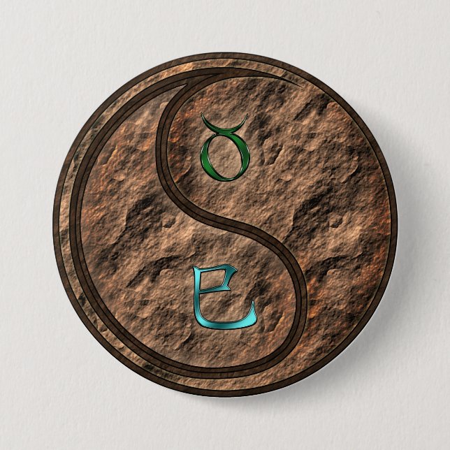 Taurus & Earth Snake Button (Front)