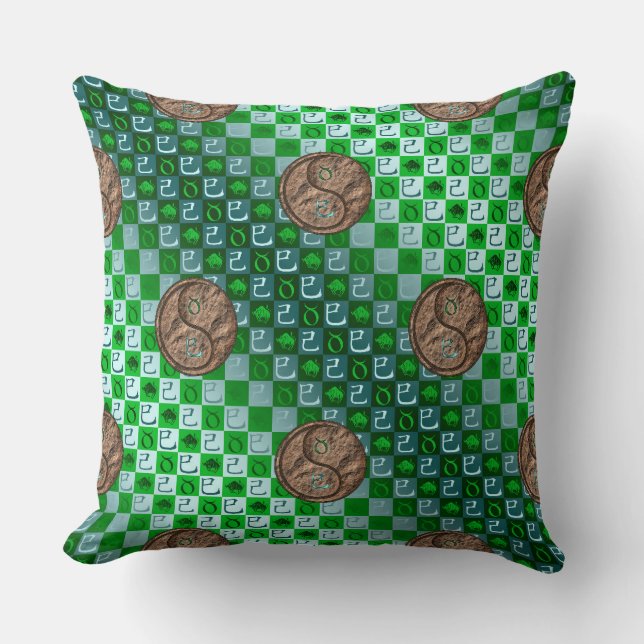 Taurus & Earth Snake Throw Pillow (Front)