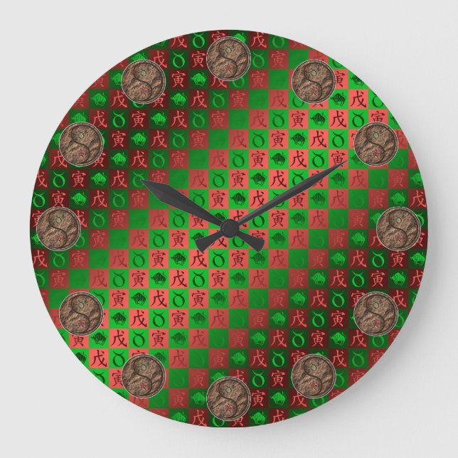 Taurus & Earth Tiger Large Clock (Front)