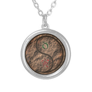 Taurus Earth Tiger Silver Plated Necklace