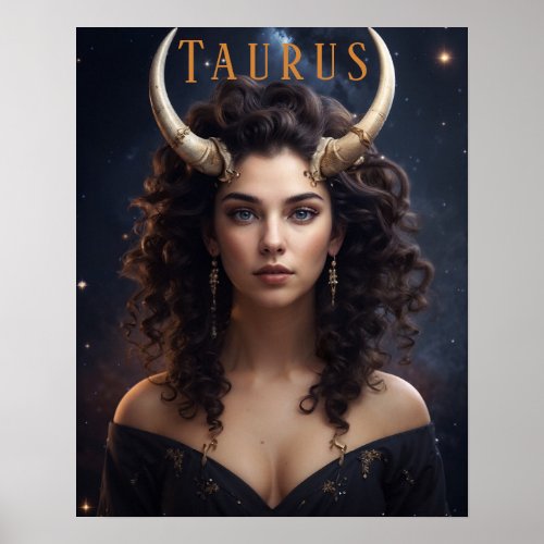 Taurus Female Astrological Poster