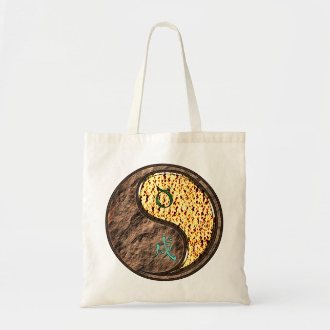 Taurus & Fire Dog Tote Bag (Front)