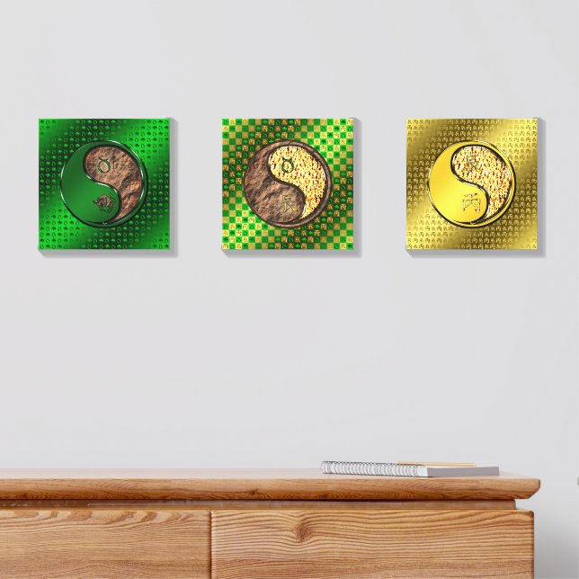 Taurus & Fire Dragon Canvas Photo Tile (Dresser)