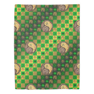 Taurus & Fire Horse Duvet Cover