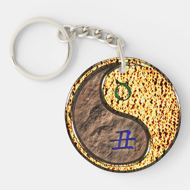 Taurus & Fire Ox Keychain (Front)