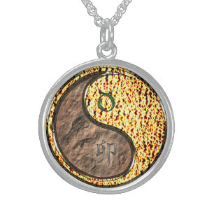 Taurus & Fire Rabbit Sterling Silver Necklace