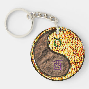 Taurus & Fire Rooster Keychain