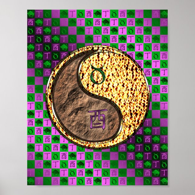 Taurus & Fire Rooster Poster (Front)