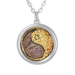 Taurus & Fire Rooster Silver Plated Necklace