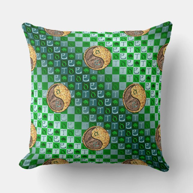 Taurus & Fire Snake Throw Pillow (Front)