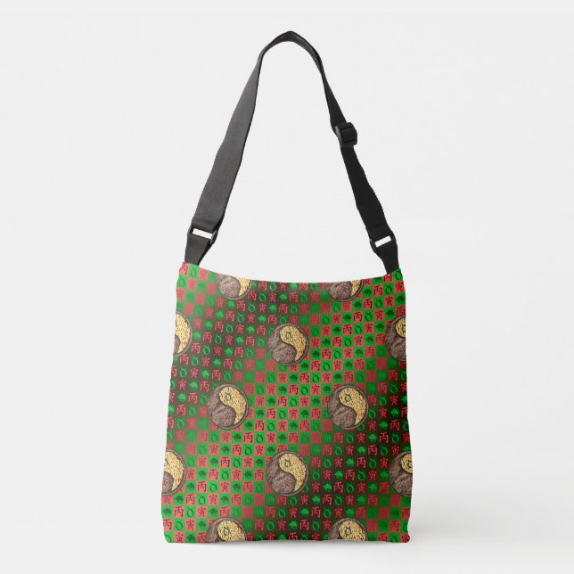 Taurus & Fire Tiger Crossbody Bag (Front)