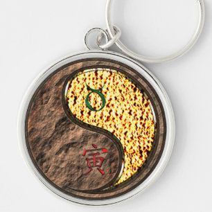 Taurus & Fire Tiger Keychain