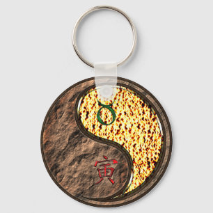 Taurus & Fire Tiger Keychain