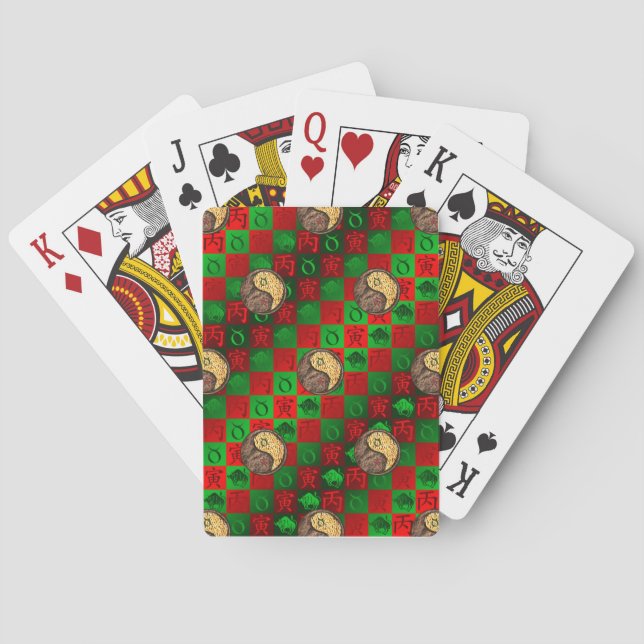 Taurus & Fire Tiger Poker Cards (Back)