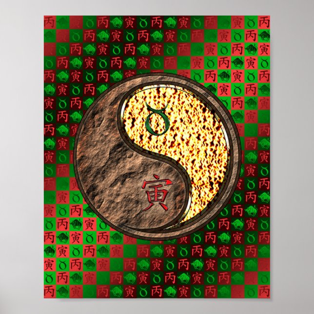 Taurus & Fire Tiger Poster (Front)