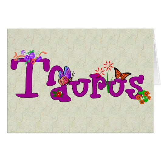 Taurus Flowers Cards (Front Horizontal)