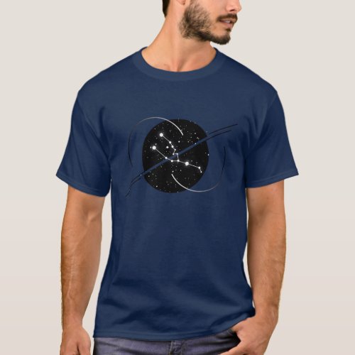 Taurus Geometric Zodiac Constellation T_Shirt