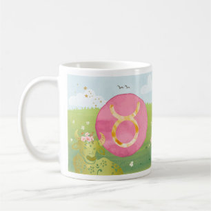 Taurus Green Pink Astrology Zodiac Sign Coffee Mug
