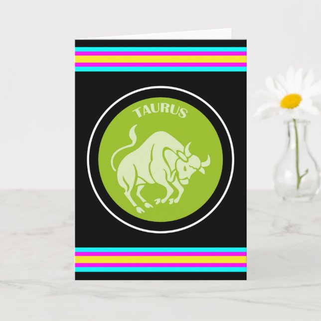 Taurus Greeting Card (Small Plant)