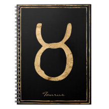 Taurus hammered gold stylized astrology symbol