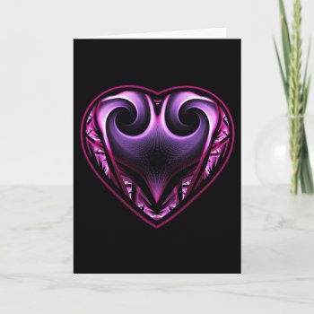 Taurus Heart Fractal Greetings Cards by KirstenStar at Zazzle