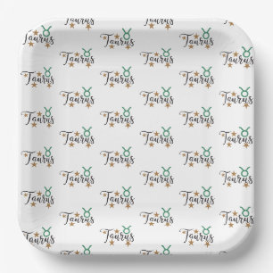 Taurus Horoscope Birthday Paper Plates