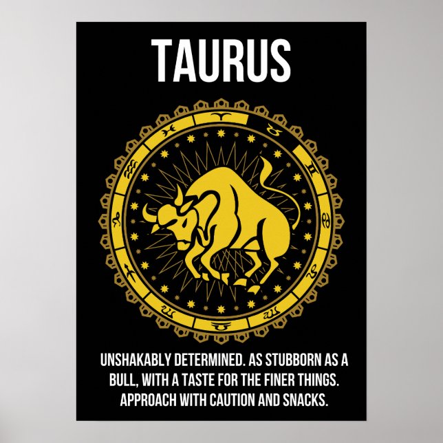 Taurus - Horoscope, Funny Zodiac Sign Humor (Front)
