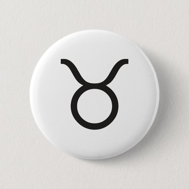 TAURUS, HOROSCOPE SYMBOL BUTTON (Front)