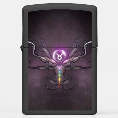 Taurus Horoscope Symbol Zippo Pocket Lighter