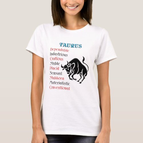 Taurus Horoscope Zodiac Sign T_Shirt