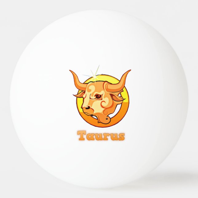 Taurus illustration ping pong ball (Front)