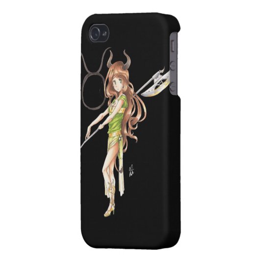 Taurus Iphone 4/4s Case (hand drawn) (Back Left)