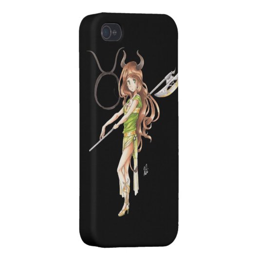 Taurus Iphone 4/4s Case (hand drawn) (Back Right)