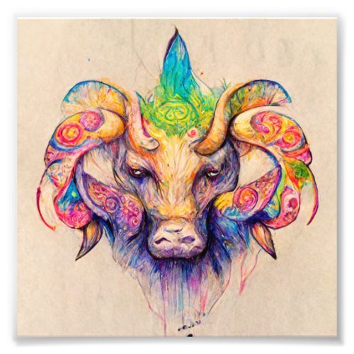 Taurus is an earth sign colorful Photo Print