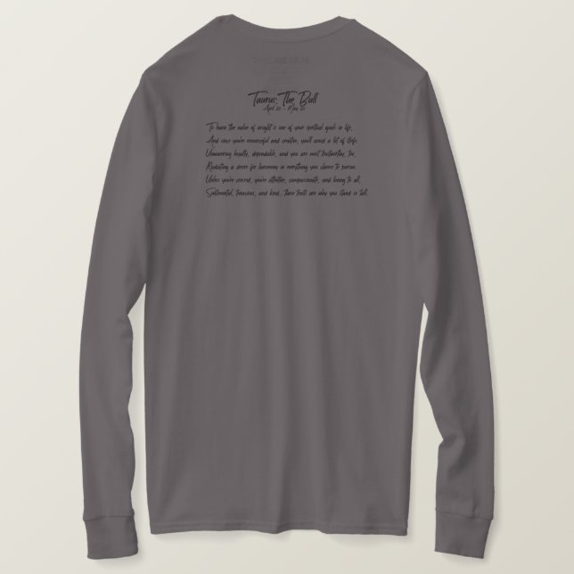 Taurus Long-Sleeve T-Shirt (Design Back)