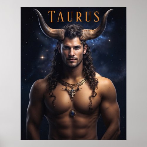 Taurus Male Astrological Poster