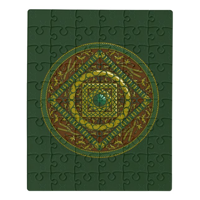 Taurus Mandala Acrylic Puzzle (Puzzle Vertical)