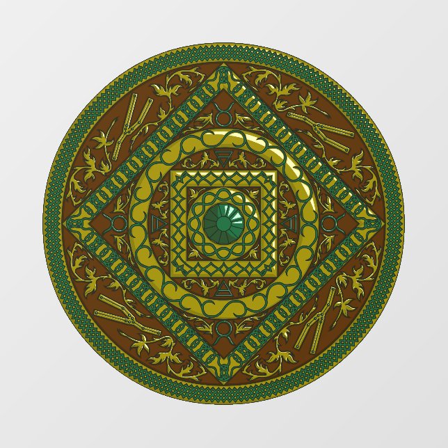 Taurus Mandala Wall Decal (Front)
