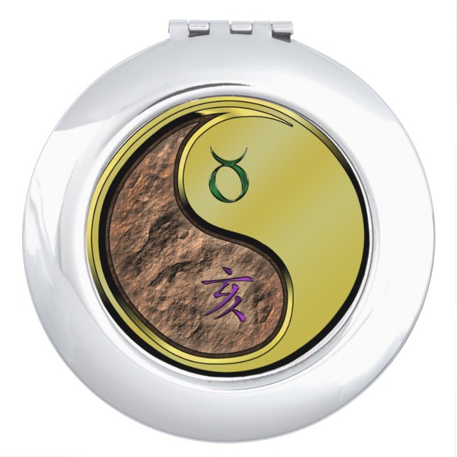 Taurus & Metal Boar Compact Mirror (Front)