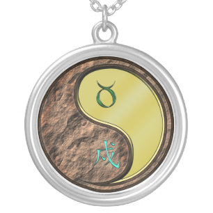 Taurus & Metal Dog Silver Plated Necklace