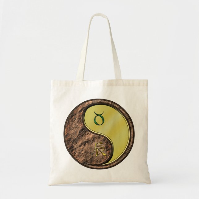 Taurus & Metal Dragon Tote Bag (Front)