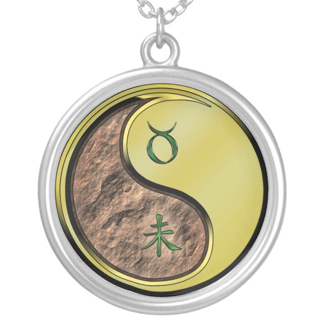 Taurus & Metal Goat Silver Plated Necklace (Front)