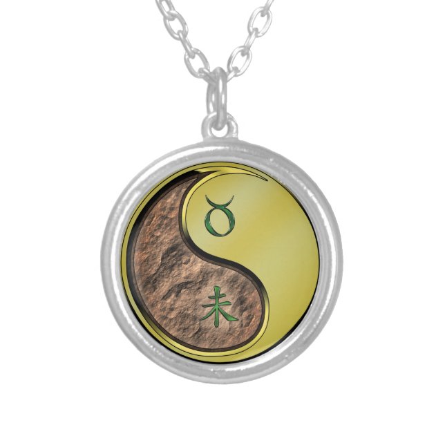 Taurus & Metal Goat Silver Plated Necklace (Front)