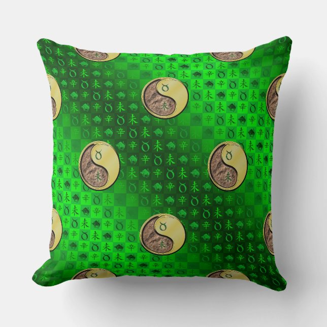 Taurus & Metal Goat Throw Pillow (Front)