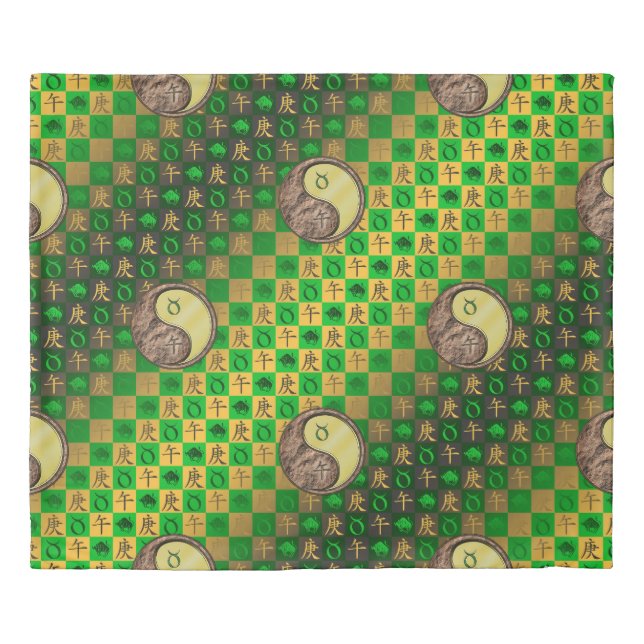 Taurus & Metal Horse Duvet Cover (Front)