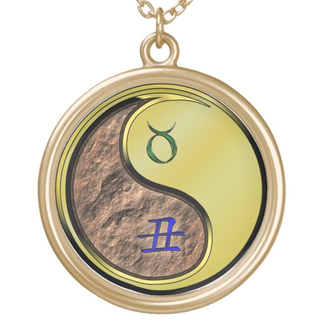 Taurus & Metal Ox Gold Plated Necklace (Front)