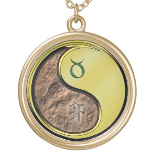 Taurus & Metal Rabbit Gold Plated Necklace